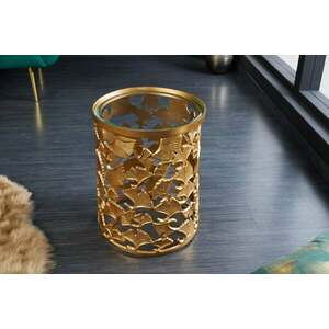 GINKGO LEAF arany alumínium dohányzóasztal 45cm kép