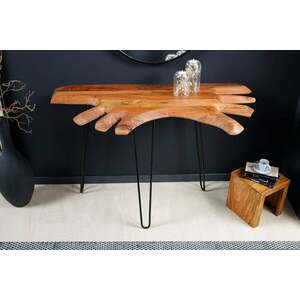 WILD barna akácfa konzol asztal 105cm kép