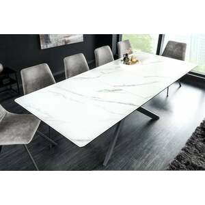 ALPINE fehér kerámia étkezőasztal 160-200cm kép