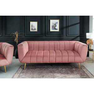 NOBLESSE rózsaszín bársony kanapé 225cm kép