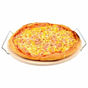 Pizzasütő kő lap 33 cm, állvánnyal kép