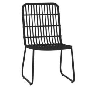 vidaXL fekete kültéri polyrattan asztal 80 x 74 cm kép