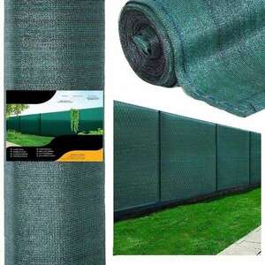 Árnyékolás és magánélet háló kerítéshez, 1.5m széles, 10m hosszú, 185g sűrűségű, zöld kép