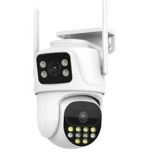 ICsee kültéri megfigyelő kamerák kétlencsés 6MP 8MP CCTV PTZ vezeték nélküli Wifi 4K 2.4G hálózati kamera mozgásérzékeléssel, éjszakai látással, vízálló ip67 kétirányú audio beépített mikrofo kép