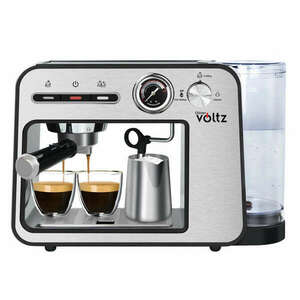 Espresso gép Oliver Voltz OV51171H, 1450W, 15 bar, 1L, Csésze fűtés, Auto. kapcsolja ki, Inox/fekete kép