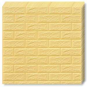 40x Brick Wallpaper 3D Teno® készlet, fedofelület 21, 2 nm, öntapadós, vízálló, könnyen felszerelheto, modern design, 70x77 cm, narancs kép