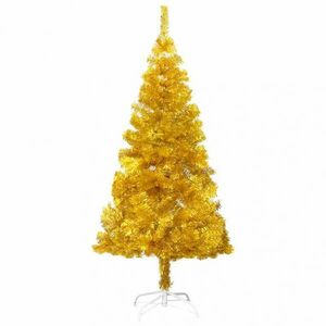 Aranyszínű pet műkarácsonyfa állvánnyal 240 cm kép
