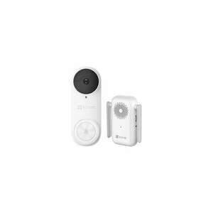 EZVIZ Ajtócsengő szett, DB2 2K (3MP, wifi, IR5m, IP65, microSD, akku) kép