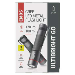 EMOS ULTIBRIGHT 60 CREE LED fém zseblámpa, 170lm kép