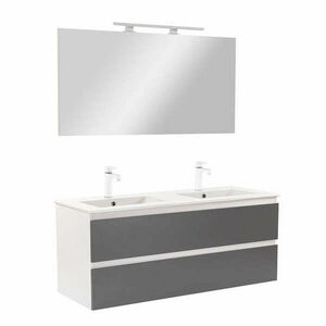 Vario Forte 120 komplett fürdőszoba bútor fehér-antracit kép