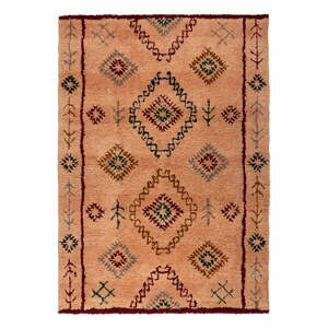 Lazacszínű kézi szövésű gyapjú szőnyeg 160x230 cm Moroccan Sahara – Flair Rugs kép