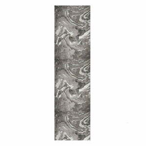 Szürke-ezüstszínű futószőnyeg 60x230 cm Marbled – Flair Rugs kép