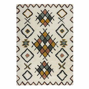 Krémszínű kézi szövésű gyapjú szőnyeg 160x230 cm Moroccan Midar – Flair Rugs kép