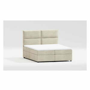 Bézs ágyneműtartós boxspring ágy 200x200 cm Rico – Ropez kép