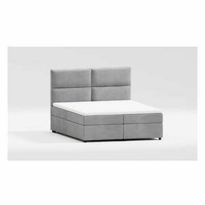 Világosszürke ágyneműtartós boxspring ágy 160x200 cm Rico – Ropez kép