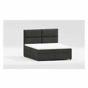 Sötétszürke ágyneműtartós boxspring ágy 140x200 cm Rico – Ropez kép