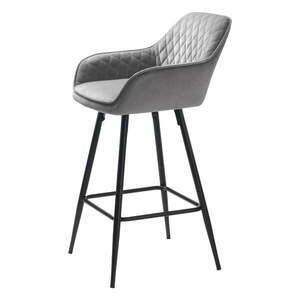 Szürke bársony bárszék (ülésmagasság 67 cm) Milton – Unique Furniture kép