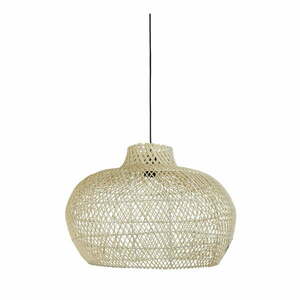 Natúr színű függőlámpa rattan búrával ø 60 cm Charita – Light & Living kép