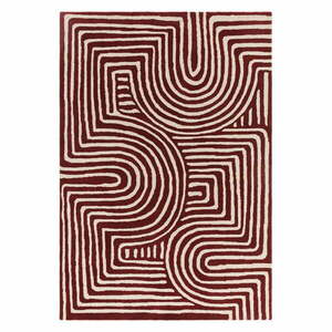 Borvörös kézi szövésű gyapjú szőnyeg 120x170 cm Reef – Asiatic Carpets kép