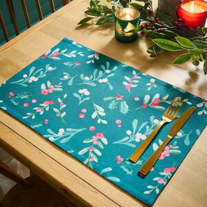 Textil tányéralátét szett 4 db-os 30x46 cm Holly and Mistletoe – Catherine Lansfield kép