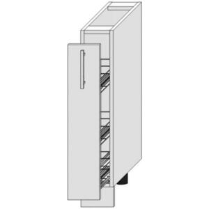 Konyhaszekrény Bono D15 Cargo + Kosár fehér Alaska/Biał kép
