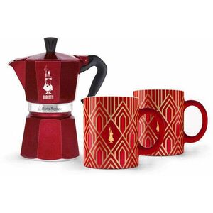 Bialetti Déco Glamor Moka Express Kotyogós Kávéfőző, Piros kép