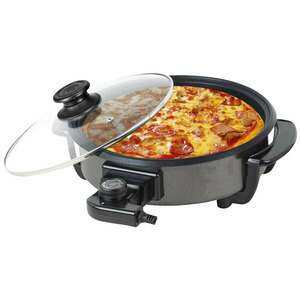 Floria ZLN4957 Kerek elektromos pizza serpenyő - 36/38cm - 1500W - fekete kép