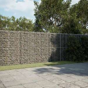 vidaXL horganyzott vas gabion kosár fedéllel 650 x 100 x 200 cm kép