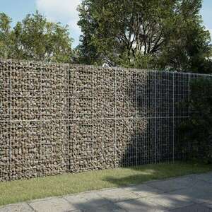 vidaXL horganyzott vas gabion kosár fedéllel 350 x 100 x 200 cm kép