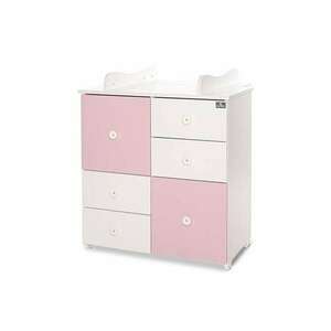 Lorelli Cupboard pelenkázó komód - White &amp; Orchid Pink kép