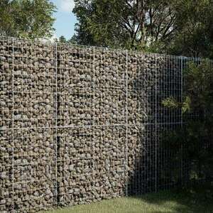 vidaXL horganyzott vas gabion kosár fedéllel 100 x 100 x 200 cm kép