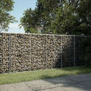 vidaXL horganyzott vas gabion kosár fedéllel 250 x 100 x 100 cm kép