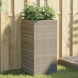 vidaXL 2 db szürke polyrattan kerti ültetőláda 40x40x80 cm kép