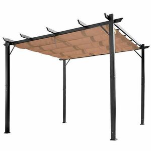 Kerti pergola, poliészter/alumínium, 3x4x2, 23 m, barna/fekete kép