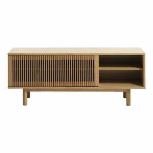 Natúr színű TV-állvány tölgyfa dekorral 143x55 cm Tiber – Unique Furniture kép