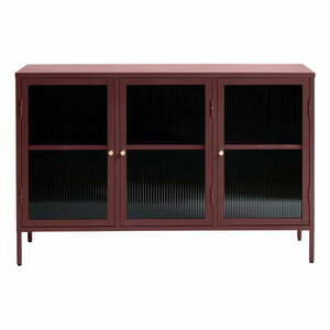 Piros fém tálalószekrény 132x85 cm Bronco – Unique Furniture kép