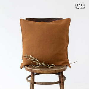 Len párnahuzat 45x45 cm Hazelnut – Linen Tales kép