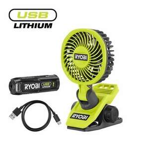 Ryobi 4V USB Lithium csíptethető ventilátor, 1x 2, 0 Ah akkumulát... kép