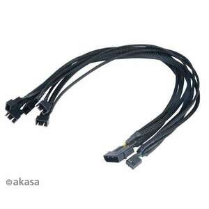 Akasa FLEXA FP5 4pin Molex -> 5x 4pin PWM ventilátor kábel 45cm (AK-CBFA03-45) kép