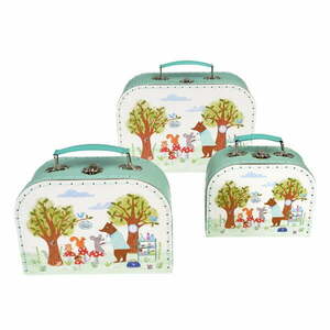 Karton játéktároló doboz szett 3 db-os 21x28x8 cm Woodland Friends – Rex London kép