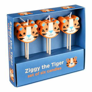 Tortagyertya készlet 6 db-os Ziggy The Tiger – Rex London kép