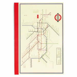 Jegyzetfüzet 60 old. A5 Heritage Tube Map – Rex London kép