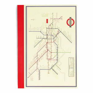 Jegyzetfüzet 60 old. A6 Heritage Tube Map – Rex London kép