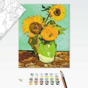 Festés szám szerint Vincent van Gogh inspiráció - Három napraforgó kép