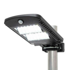 Home FLP1002SOLAR napelemes LED reflektor, 1000 lm, PIR mozgásérzékelő, 120° 5m, 2 x 28 db hidegfehér SMD LED, energiatakarékos, fém + műanyag, IP44 kép