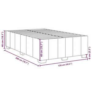 vidaXL sötétszürke szövet rugós ágy matraccal 120 x 200 cm kép