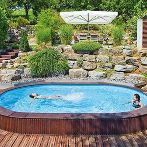 TIERRA BLUE POOL süllyesztett ovális medence 7, 0 x 3, 0 x 1, 5 m , kék fóliával kép