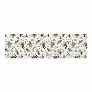 Pamut asztali futó karácsonyi mintával 40x140 cm Festive Flowers – Butter Kings kép