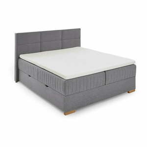 Szürke ágyneműtartós boxspring ágy 160x200 cm Tambo – Meise Möbel kép