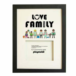 Fekete fali képkeret 30x40 cm Love Family – Playmobil kép